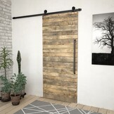 vidaXL Deurrails Set SKIEN Zwart - 200 cm - Staal - 53% Korting