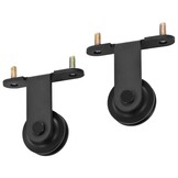 vidaXL Deurrails Set SKIEN Zwart - 200 cm - Staal - 53% Korting