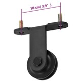 vidaXL Deurrails Set SKIEN Zwart - 200 cm - Staal - 53% Korting