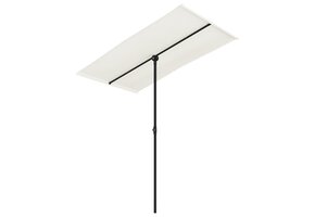 Parasol met aluminium paal 180x110 cm Zandwit - 45% Korting