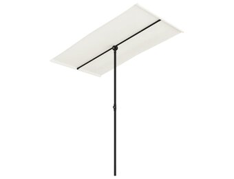 Parasol met aluminium paal 180x110 cm Zandwit - 34% Korting!