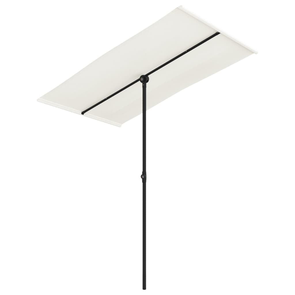Parasol met aluminium paal 180x110 cm Zandwit - 34% Korting!
