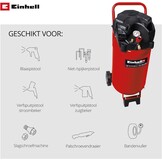 Olievrije Compressor 50L 10 Bar Onderhoudsarm Rood - 55% Korting