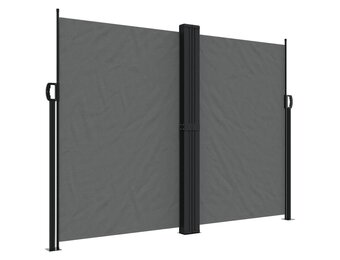 vidaXL Uittrekbaar Tuinscherm 180x1200 cm Antraciet - 60% Korting
