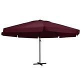 Parasol Bordeauxrood 600cm Aluminium Paal - 35% Korting