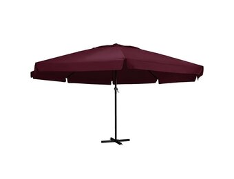 Parasol Bordeauxrood 600cm Aluminium Paal - 35% Korting