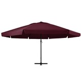 Parasol Bordeauxrood 600cm Aluminium Paal - 35% Korting
