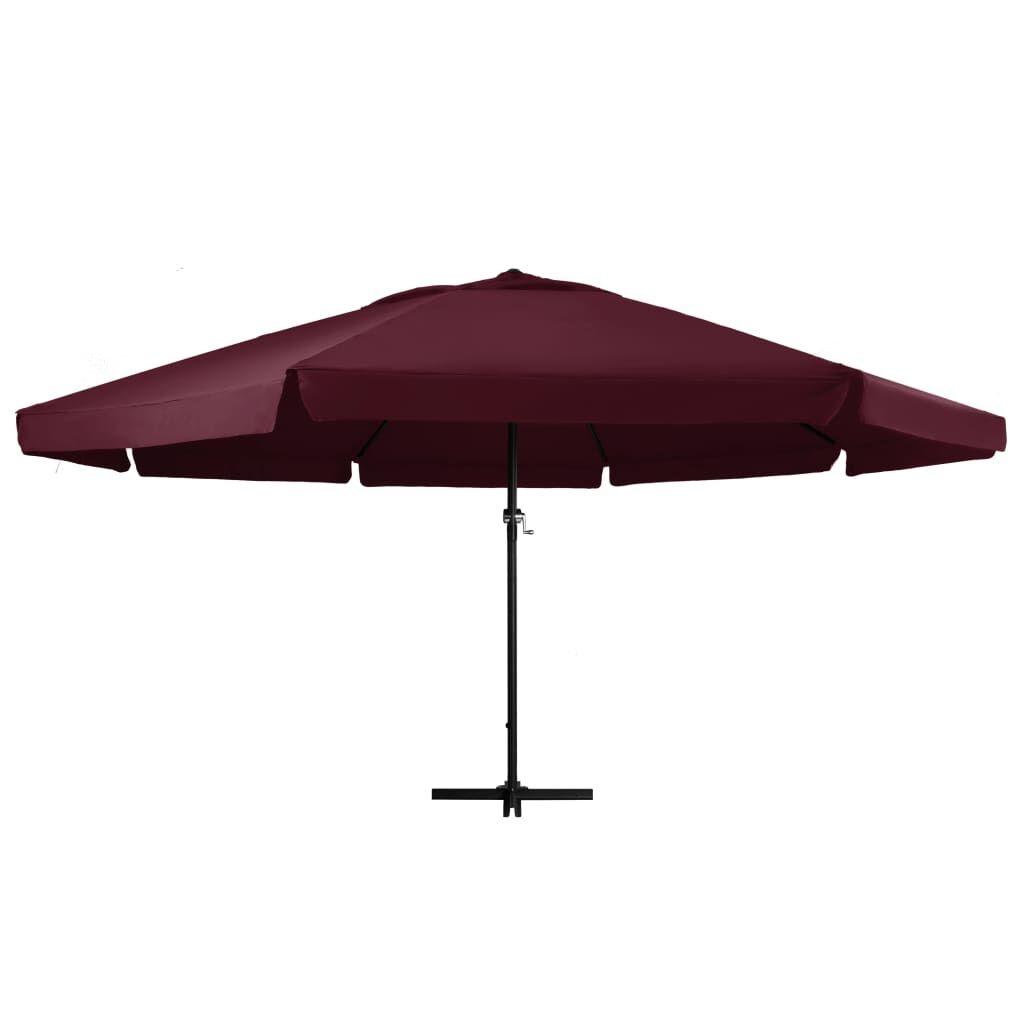 Parasol Bordeauxrood 600cm Aluminium Paal - 35% Korting