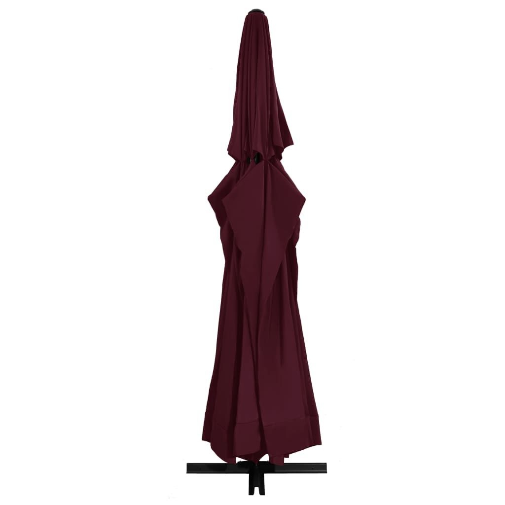 Parasol Bordeauxrood 600cm Aluminium Paal - 35% Korting