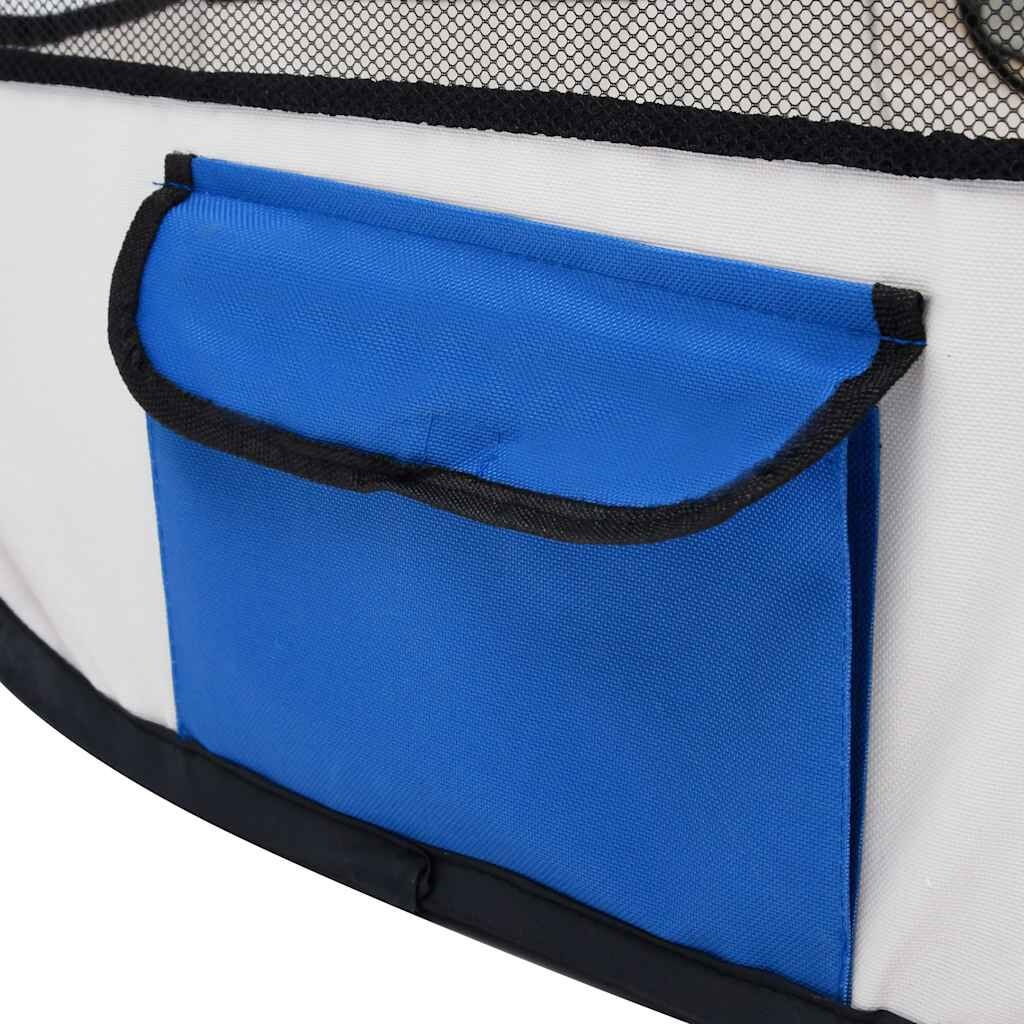 Inklapbare Hondenren met Draagtas 145x145x61 cm Blauw - 34% Korting!