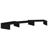 VidaXL Monitorstandaard 80x24x10,5 cm Grenenhout Zwart (52% Korting)
