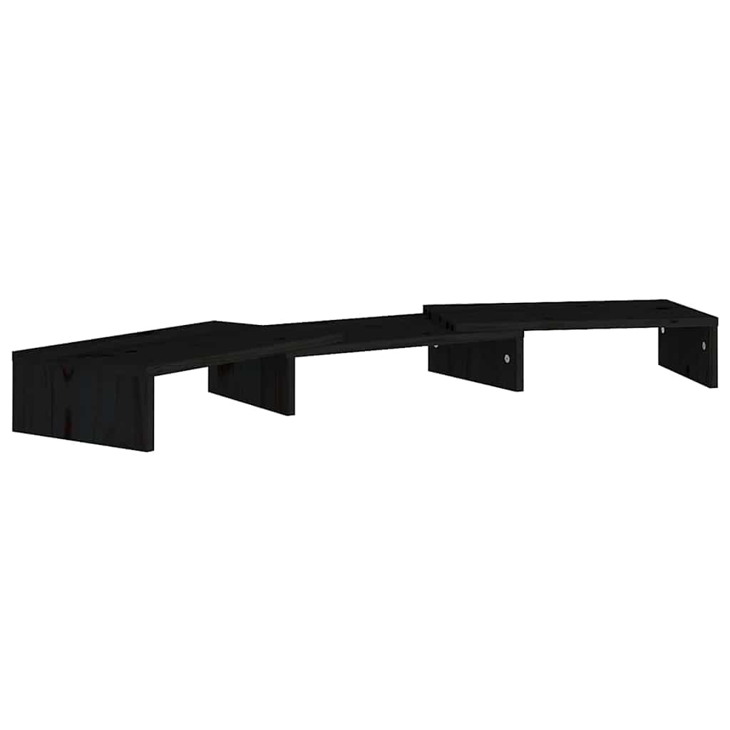 VidaXL Monitorstandaard 80x24x10,5 cm Grenenhout Zwart (52% Korting)