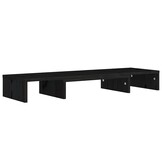 VidaXL Monitorstandaard 80x24x10,5 cm Grenenhout Zwart (52% Korting)