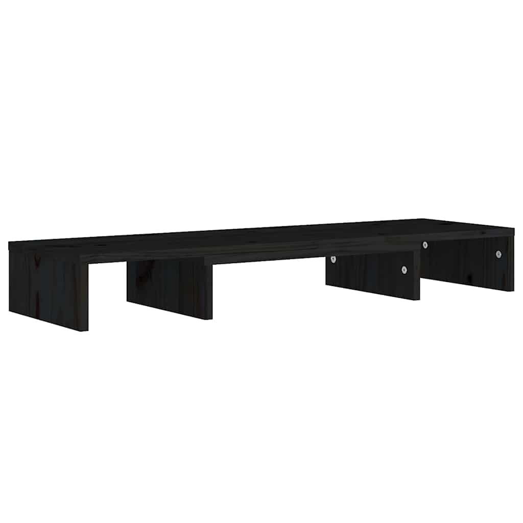 VidaXL Monitorstandaard 80x24x10,5 cm Grenenhout Zwart (52% Korting)