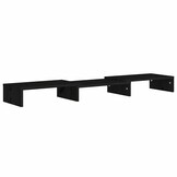 VidaXL Monitorstandaard 80x24x10,5 cm Grenenhout Zwart (52% Korting)
