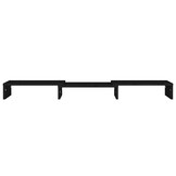 VidaXL Monitorstandaard 80x24x10,5 cm Grenenhout Zwart (52% Korting)