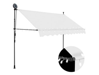 VidaXL Luifel Crème 300 cm Uitschuifbaar met LED - 34% Korting
