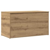 vidaXL Opbergkist 84x42x46 cm Bewerkt Hout Artisanaal Eiken (34% korting)