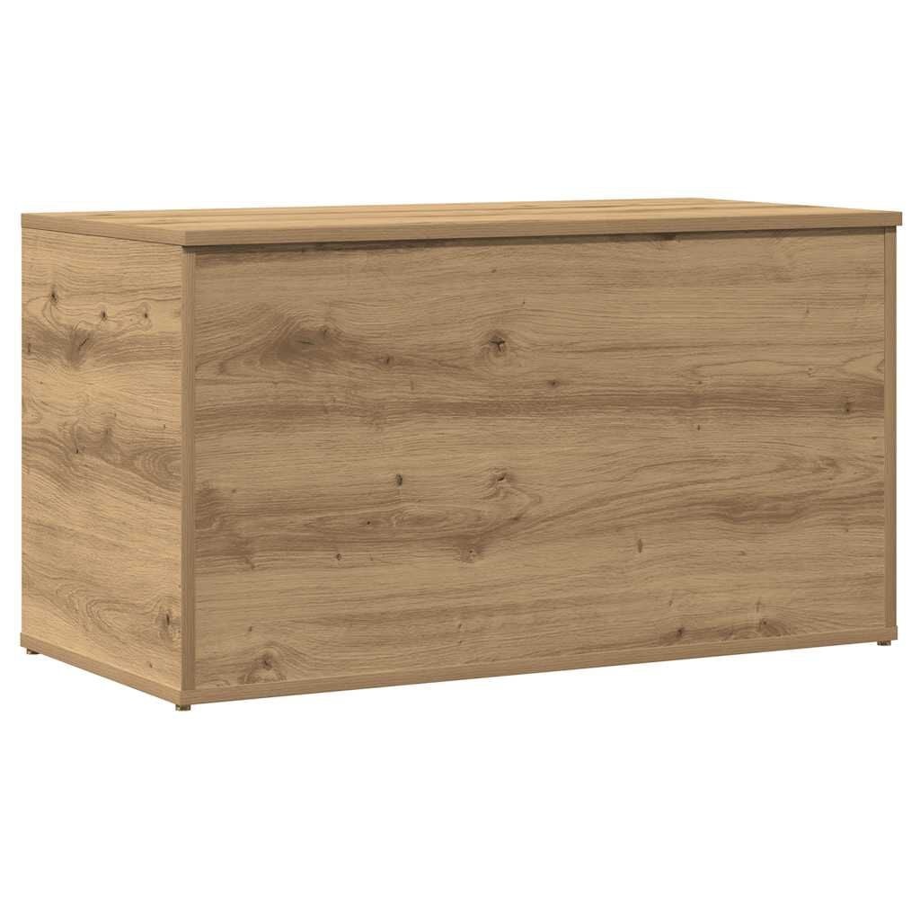 vidaXL Opbergkist 84x42x46 cm Bewerkt Hout Artisanaal Eiken (34% korting)