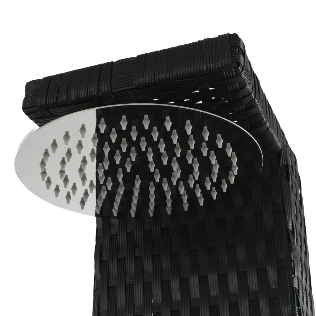 Buitendouche Poly Rattan Zwart/Bruin - 35% Korting