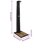 Buitendouche Poly Rattan Zwart/Bruin - 35% Korting