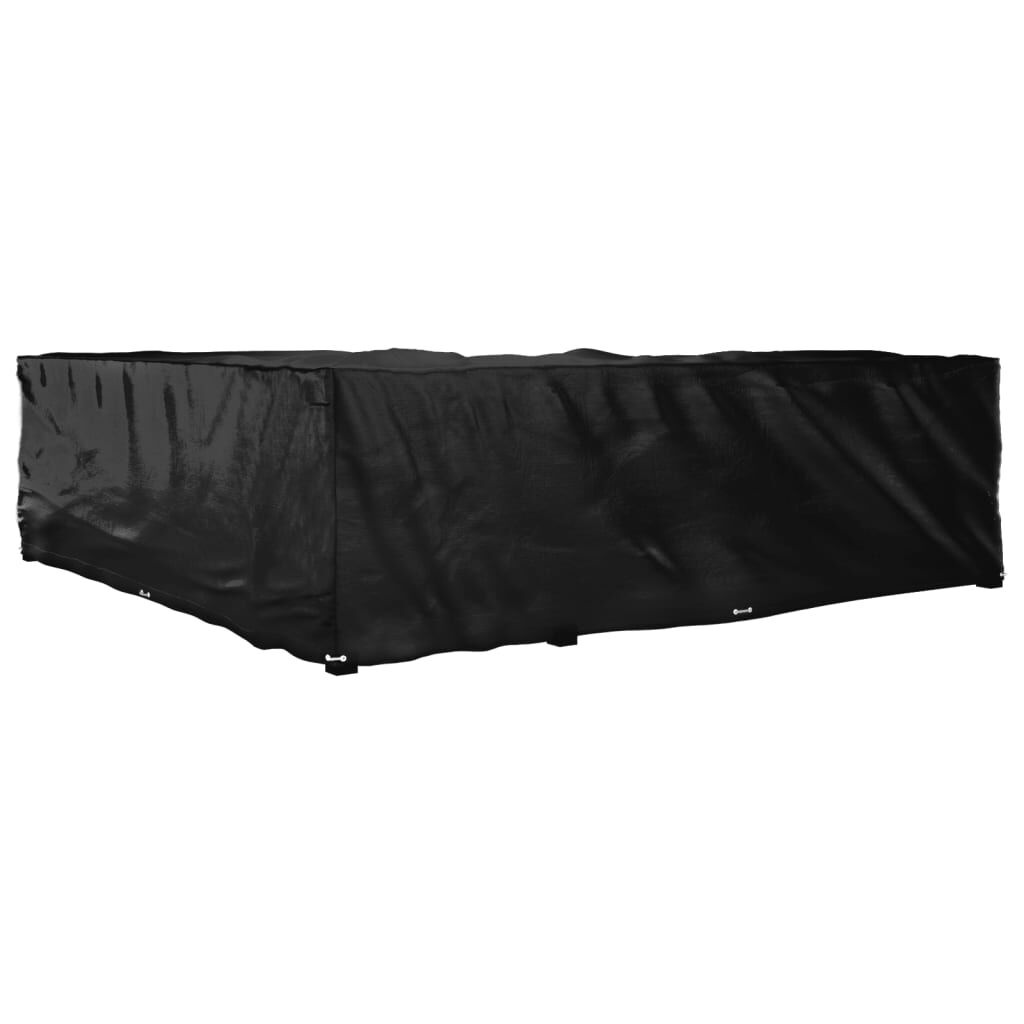 vidaXL L-vormige Tuinmeubelhoes 300x300x90 cm Zwart - 34% Korting