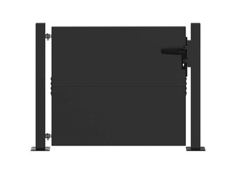 vidaXL Tuinpoort met slot Zwart 105x100 cm - 55% Korting