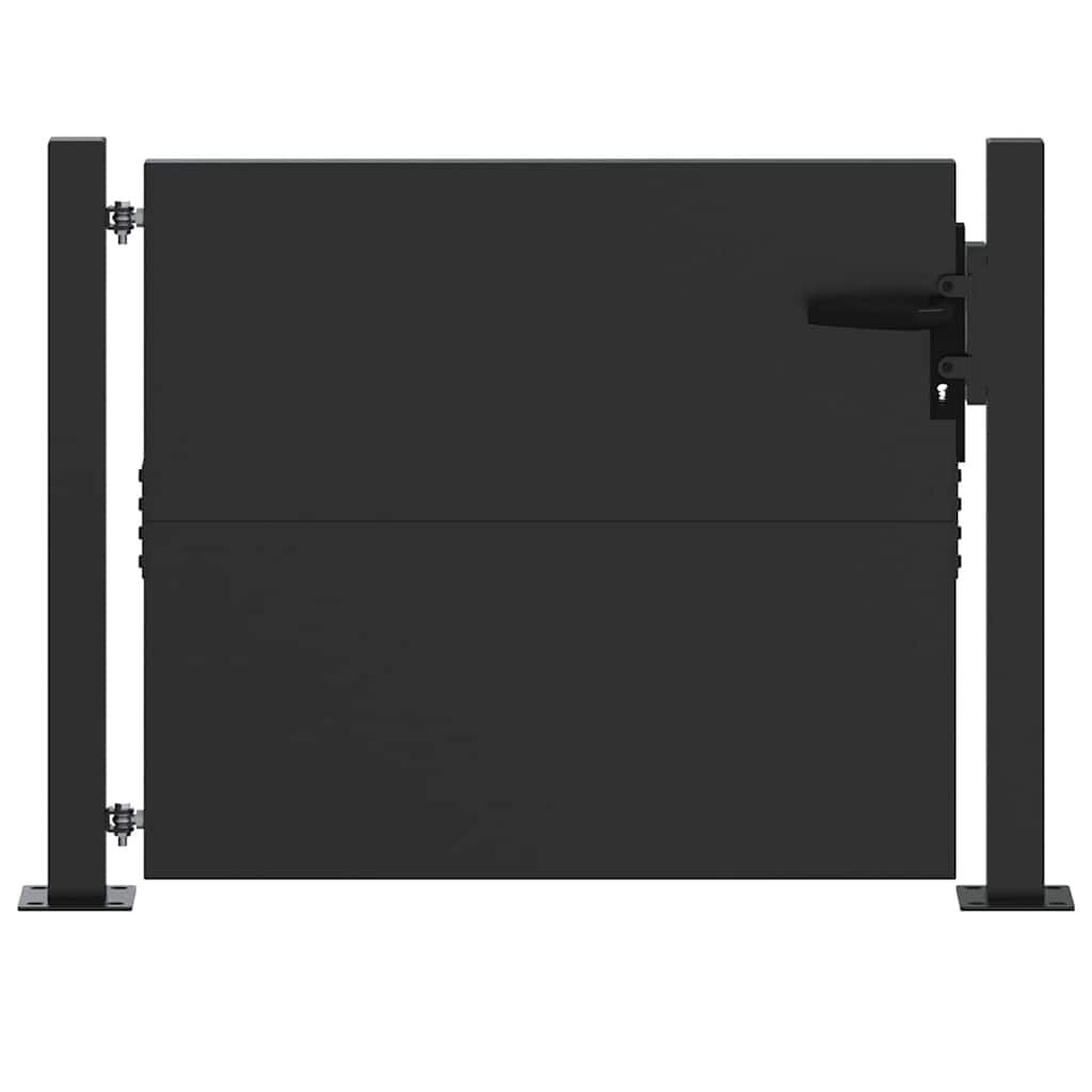 vidaXL Tuinpoort met slot Zwart 105x100 cm - 55% Korting
