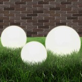 vidaXL LED Bolvormige Lampen Set (3 stuks) 20/30/40 cm - Wit