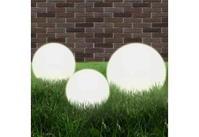 vidaXL Ronde LED Bollen: Tuinverlichting 3 stuks (20/30/40 cm) - 46% Korting