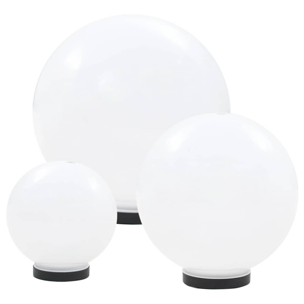 vidaXL LED Bolvormige Lampen Set (3 stuks) 20/30/40 cm - Wit