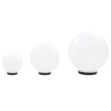vidaXL LED Bolvormige Lampen Set (3 stuks) 20/30/40 cm - Wit