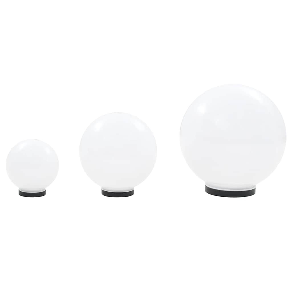 vidaXL LED Bolvormige Lampen Set (3 stuks) 20/30/40 cm - Wit