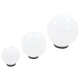 vidaXL LED Bolvormige Lampen Set (3 stuks) 20/30/40 cm - Wit
