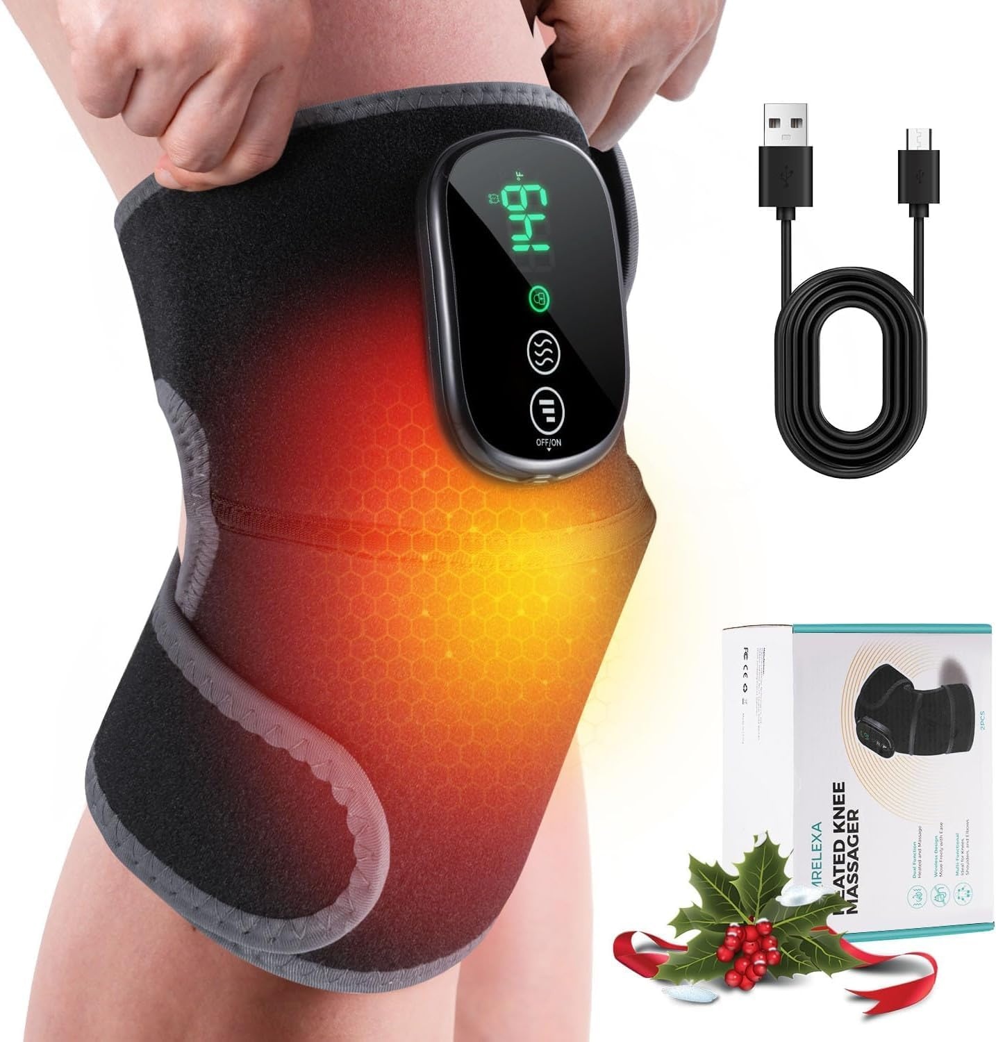 Draadloze Knieverwarmer & Massager (Zwart) - 33% Korting
