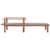 vidaXL Ligbed Poly Rattan & Acaciahout - Grijs (34% Korting)