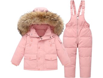 Roze Kinder Skipak Set (2-delig) - Winterjas & Broek - 34% Korting