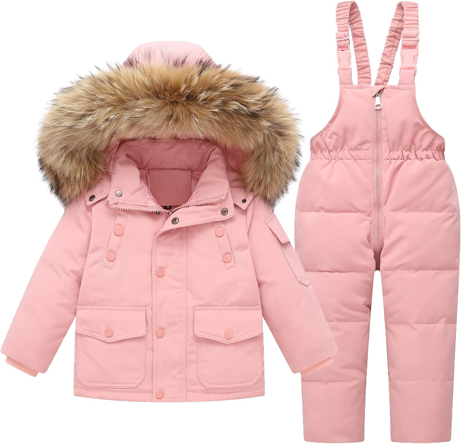 Roze Kinder Skipak Set (2-delig) - Winterjas & Broek - 34% Korting