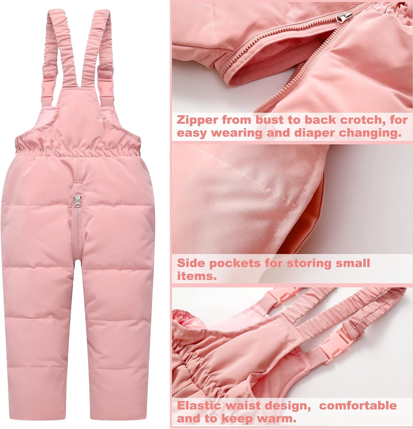Roze Kinder Skipak Set (2-delig) - Winterjas & Broek - 34% Korting