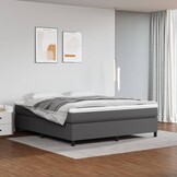 Grijze Bedframe Kunstleer 180x200 cm - 34% Korting!