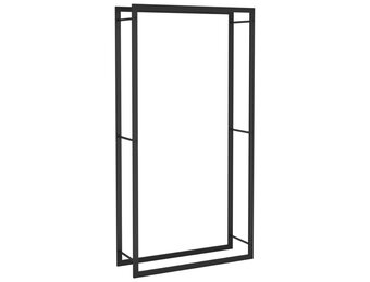 vidaXL Haardhoutrek 80x28x154 cm Staal Matzwart - 34% Korting!