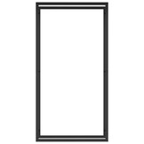 vidaXL Haardhoutrek 80x28x154 cm Staal Matzwart - 34% Korting!
