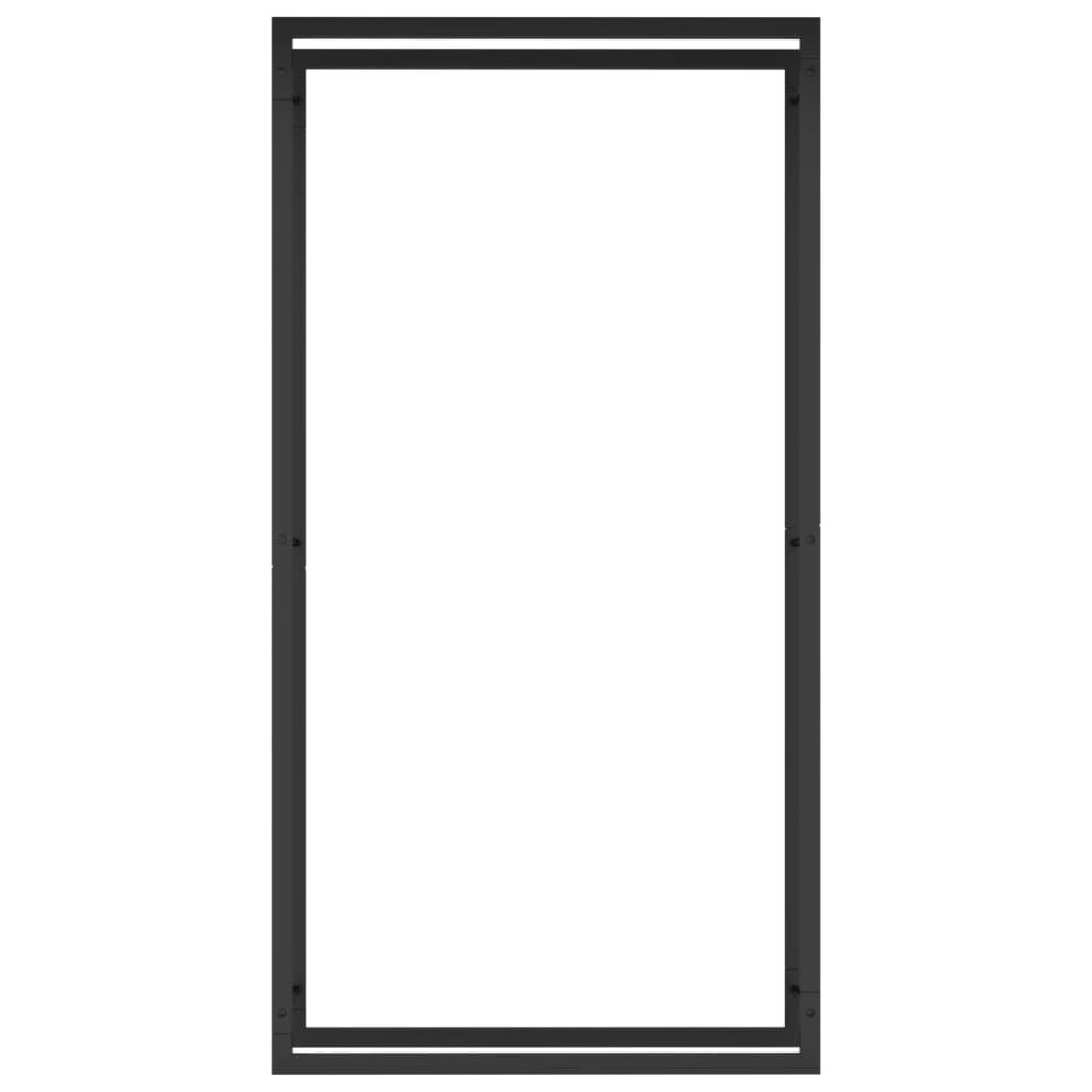 vidaXL Haardhoutrek 80x28x154 cm Staal Matzwart - 34% Korting!