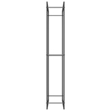 vidaXL Haardhoutrek 80x28x154 cm Staal Matzwart - 34% Korting!
