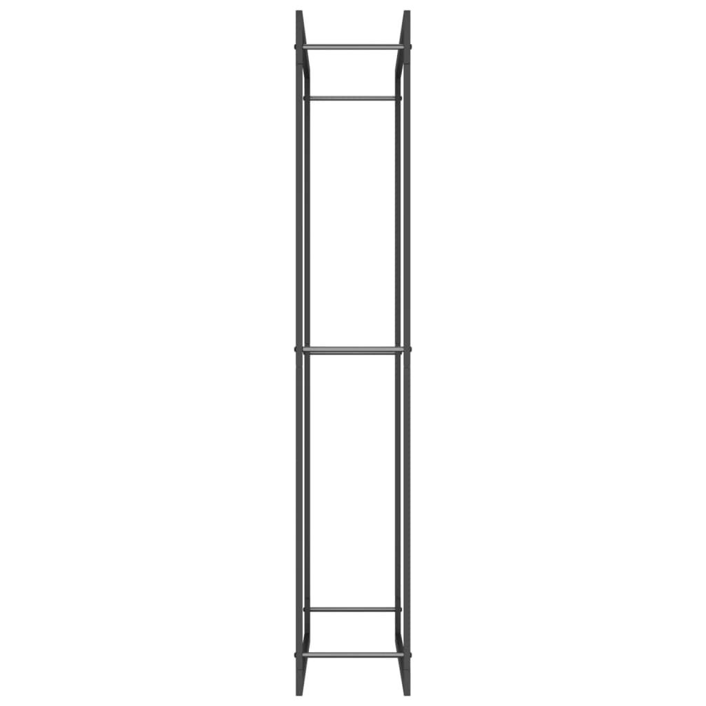 vidaXL Haardhoutrek 80x28x154 cm Staal Matzwart - 34% Korting!