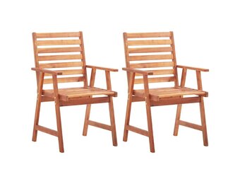 vidaXL Tuinstoelen 2 stuks, Massief Acaciahout met 35% Korting