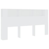 vidaXL Hoofdbordkast Wit - 200x18,5x104,5 cm - 34% Korting