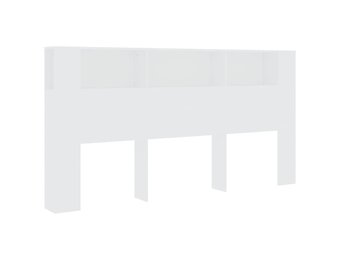 vidaXL Hoofdbordkast Wit - 200x18,5x104,5 cm - 34% Korting