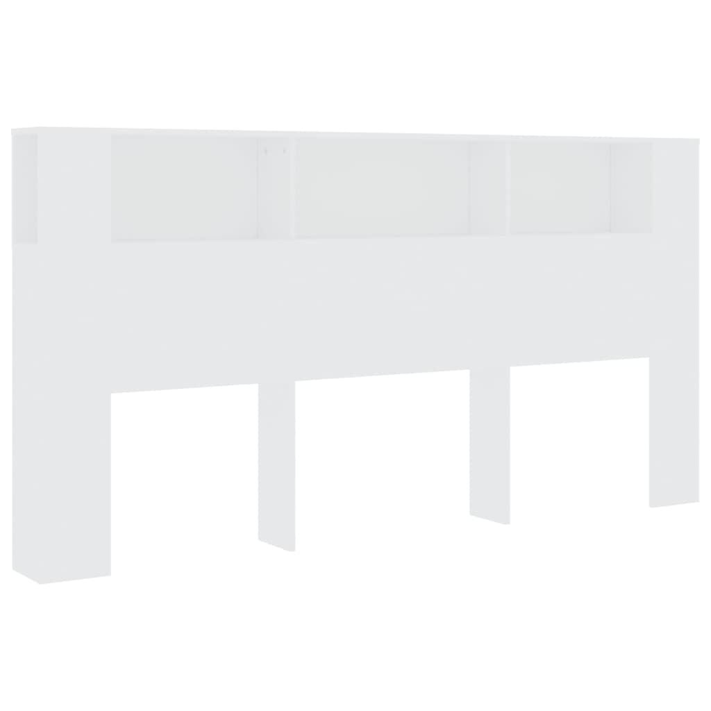 vidaXL Hoofdbordkast Wit - 200x18,5x104,5 cm - 34% Korting