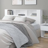 vidaXL Hoofdbordkast Wit - 200x18,5x104,5 cm - 34% Korting